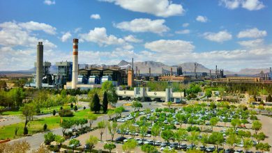 تصویر ذوب آهن اصفهان در اوج دوران فعالیت های زیست محیطی