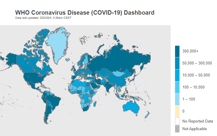 آمار جهانی مبتلایان با ویروس کوید-19