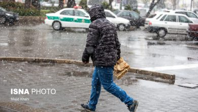 تصویر بارش برف و باران و وزش باد شدید در بیشتر مناطق کشور/ تهران برفی می‌شود