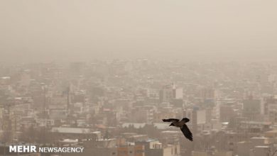 تصویر هوای تهران برای گروه‌های حساس آلوده است