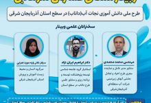 تصویر وبینار استانی گسترش سواد آبی در آذربایجان شرقی با محوریت «طرح داناب» برگزار شد