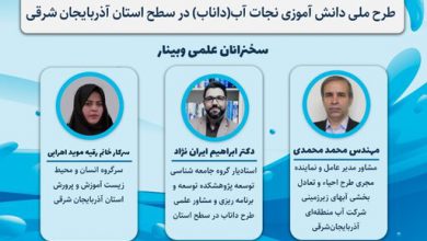 تصویر وبینار استانی گسترش سواد آبی در آذربایجان شرقی با محوریت «طرح داناب» برگزار شد