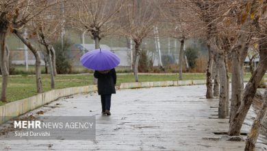 تصویر تشدید رگبار باران و رعد و برق و وزش باد در آذربایجان شرقی