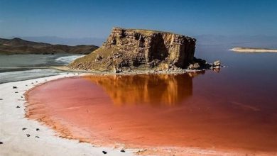 تصویر دریاچه ارومیه در بحرانی‌ ترین وضعیت ۵۰ سال گذشته قرار دارد