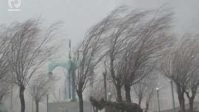 تصویر وزش باد گاهی تا نسبتاً شدید و رگبار باران تا اواسط هفته در آذربایجان شرقی
