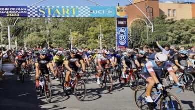 تصویر مرحله دوم تور دوچرخه سواری ایران – آذربایجان با ۸۱ رکابزن آغاز شد