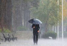 تصویر پیش‌بینی تشدید بارش‌های رگباری در نیمه شمالی و شرقی آذربایجان‌شرقی