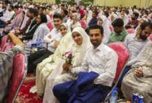 تصویر برگزاری جشن ازدواج دانشجویی ۲۳۵ زوج دانشجو در دانشگاه فرهنگیان با حمایت منطقه ۷ اصفهان